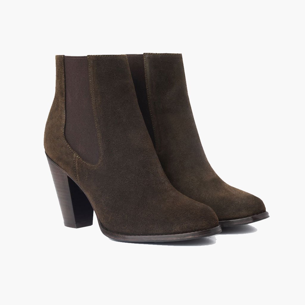 Thursday Avenue Suede Women's Booties Olive | AU169MQZ