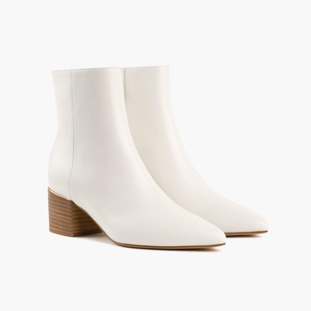 Thursday Boots Luna Leather Women's High Heels White | AU195MQZ