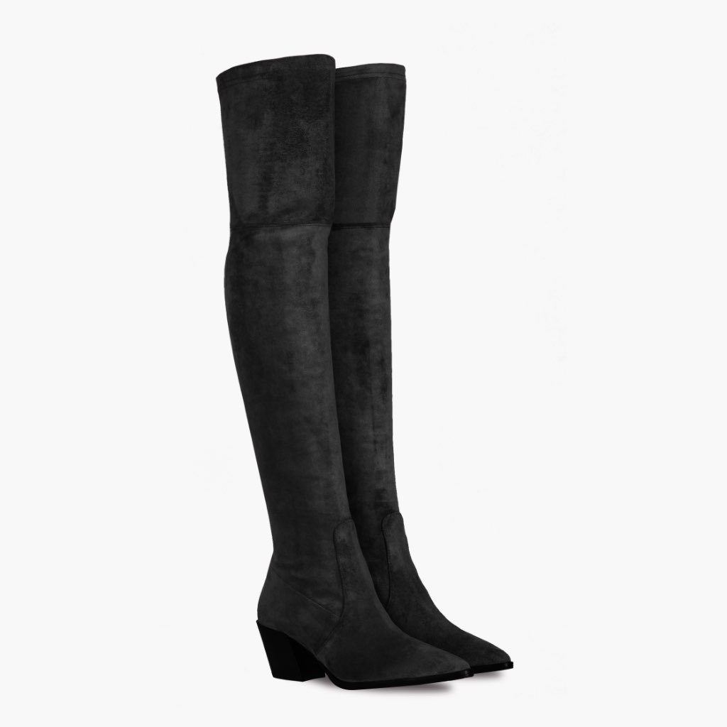 Thursday Boots Tempest Suede Women's High Heels Black | AU187ILH