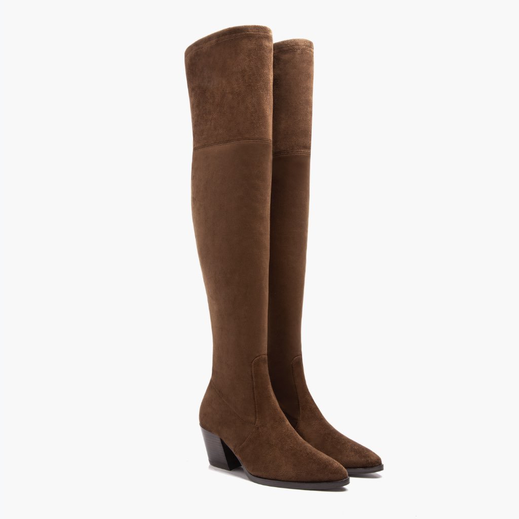 Thursday Boots Tempest Suede Women's High Heels Brown | AU189YXF