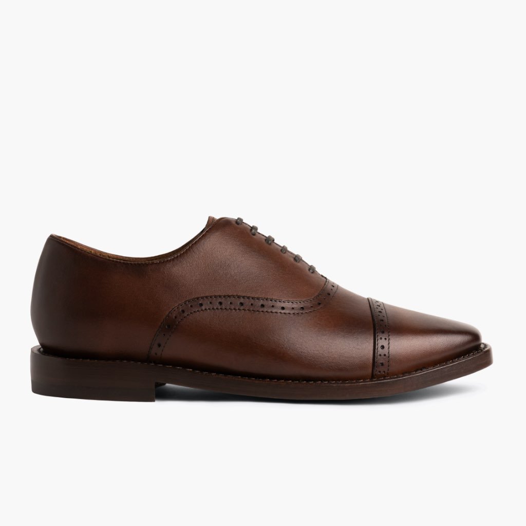 Thursday Broadway Leather Men's Dress Shoes Coffee | AU357ZUT