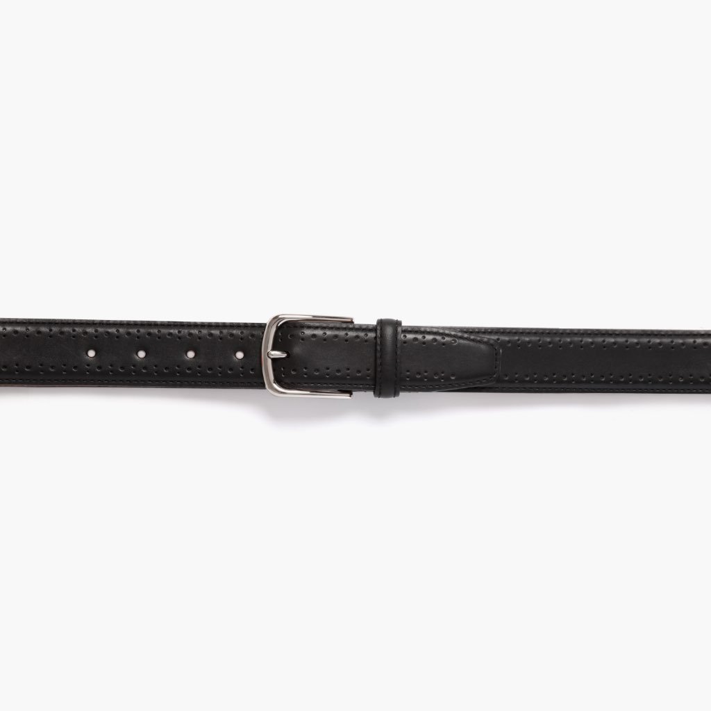 Thursday Brogue Leather Men's Belts Black | AU311FDN