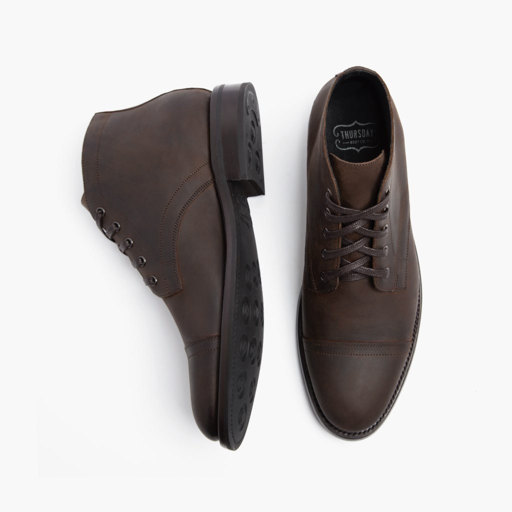 Thursday Cadet Leather Men's Chukka Boots Coffee | AU75HAP