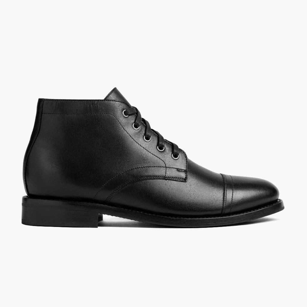 Thursday Cadet Leather Men's Chukka Boots Black | AU77FDN