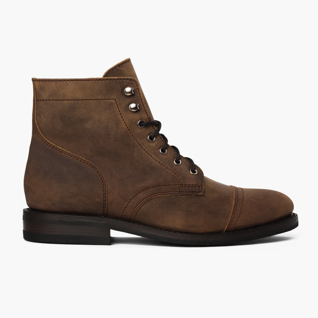 Thursday Captain Leather Classic Men's Lace Up Boots Brown | AU48JPQ