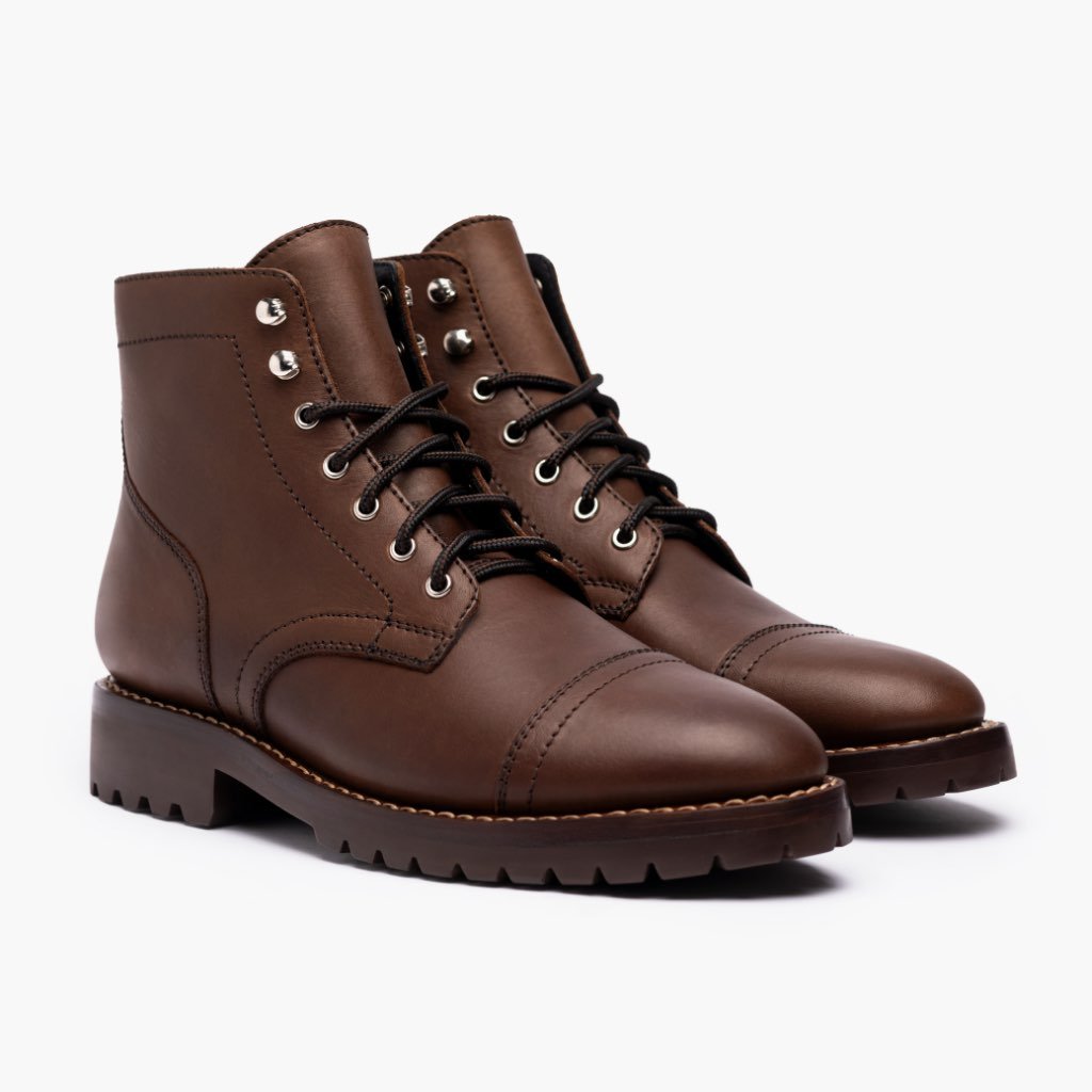 Thursday Captain Leather Men's Boots Whiskey | AU390DFM51