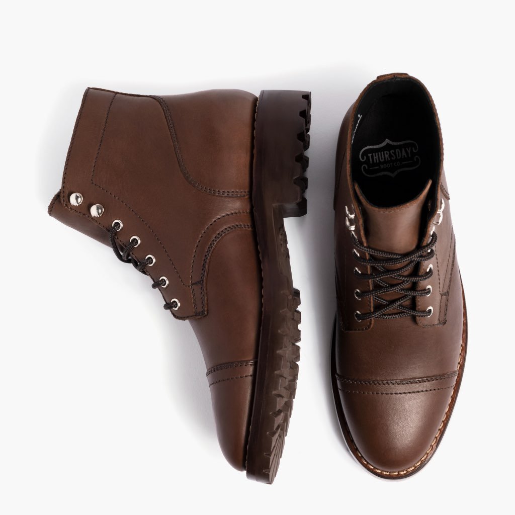 Thursday Captain Leather Men's Boots Whiskey | AU390DFM51