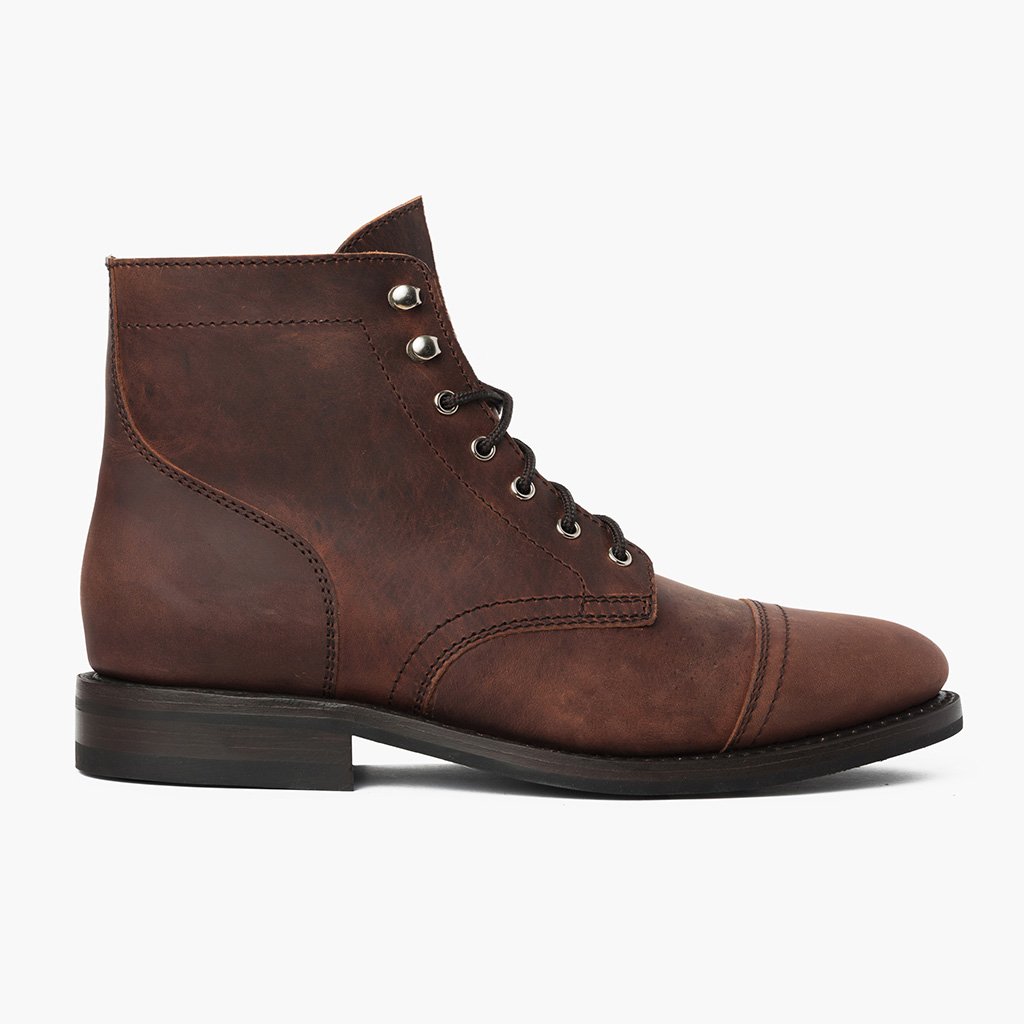 Thursday Captain Leather Men's Chukka Boots Brown | AU72LIS