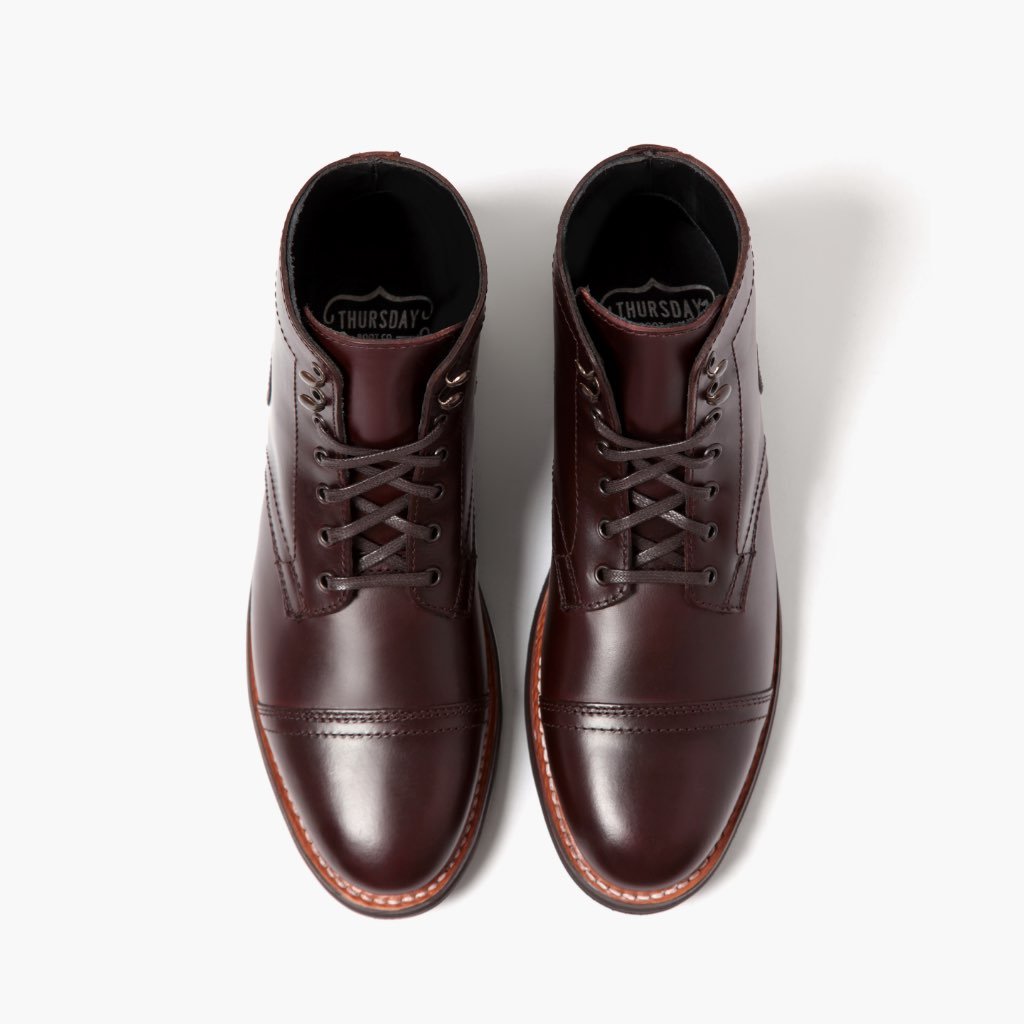 Thursday Captain Leather Men's Chukka Boots Coffee | AU73KOR