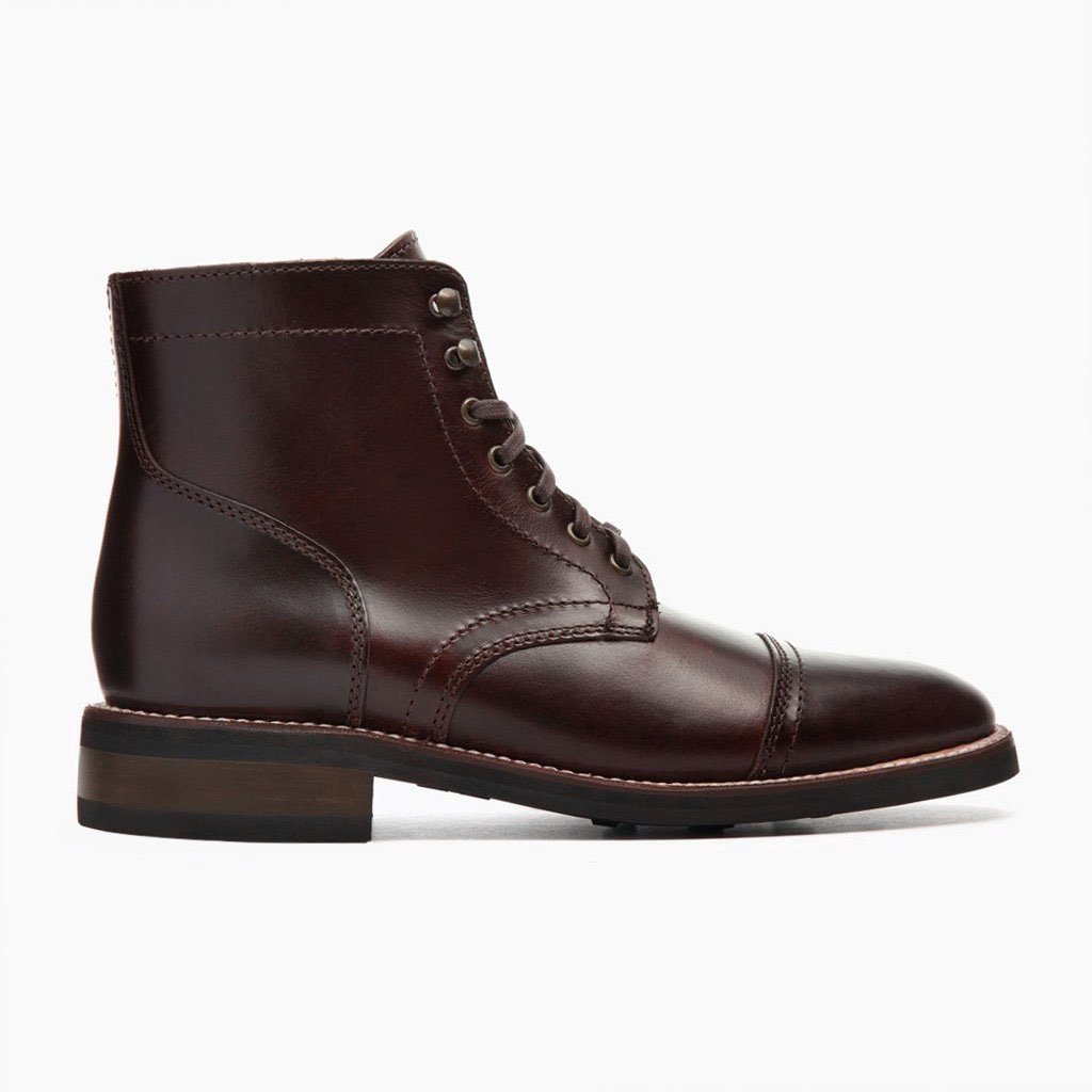 Thursday Captain Leather Rugged & Resilient Men's Boots Burgundy | AU390DFM45