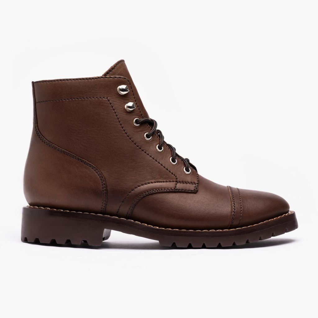 Thursday Captain Leather Suede Men\'s Lace Up Boots Burgundy | AU43CTV