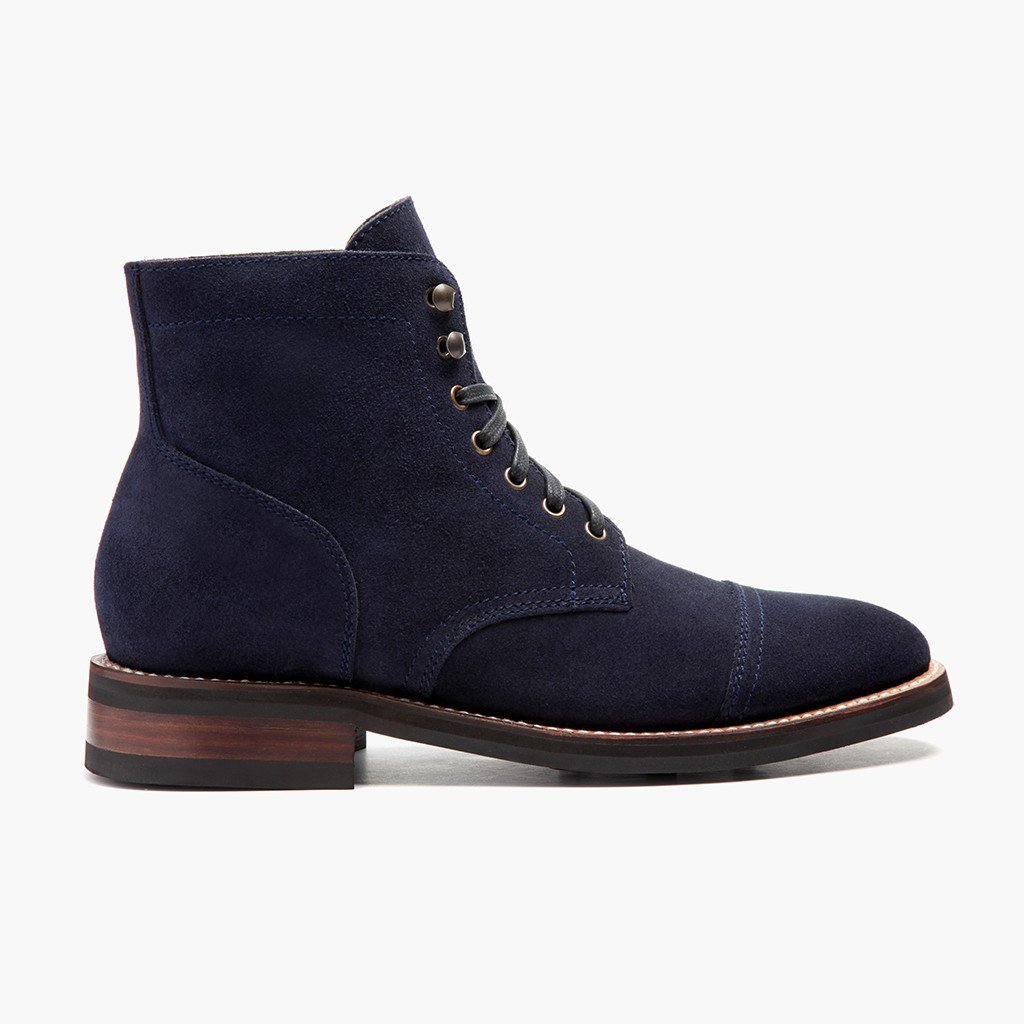 Thursday Captain Suede Men's Lace Up Boots Blue | AU423YXF