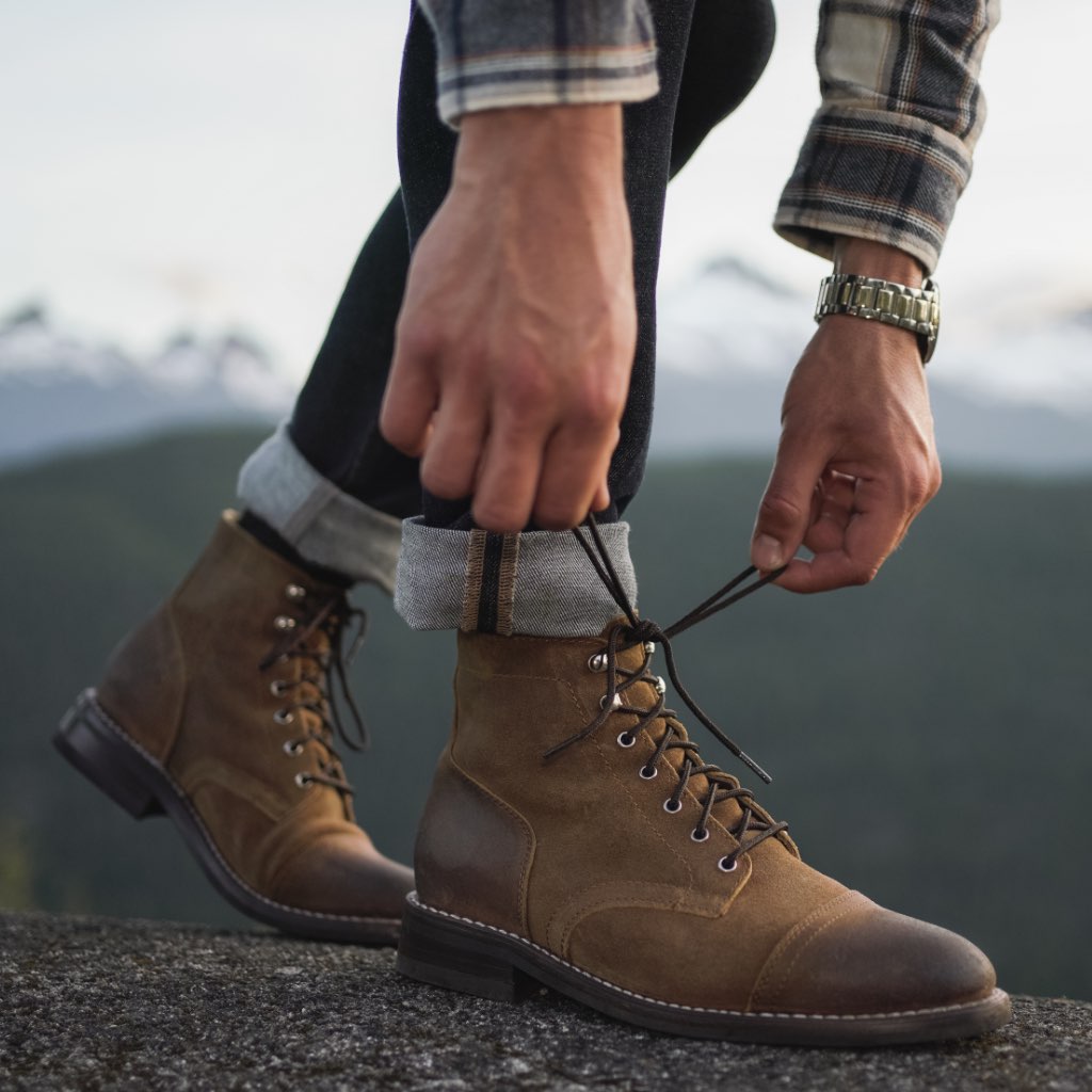 Thursday Captain Suede Men's Lace Up Boots Brown | AU424TCE