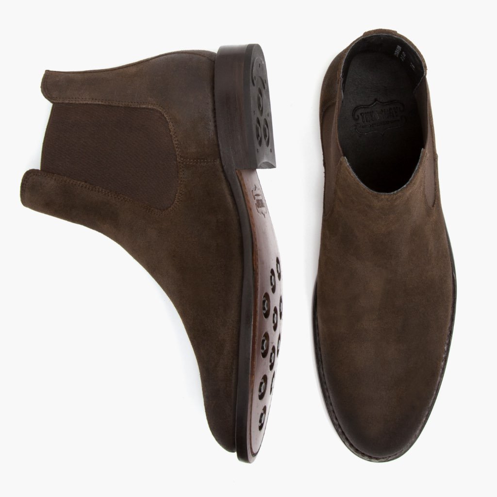 Thursday Cavalier Suede Men's Chelsea Boots Coffee | AU94VRW