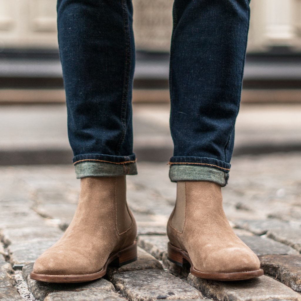 Thursday Cavalier Suede Men's Chelsea Boots Khaki | AU97ZUT