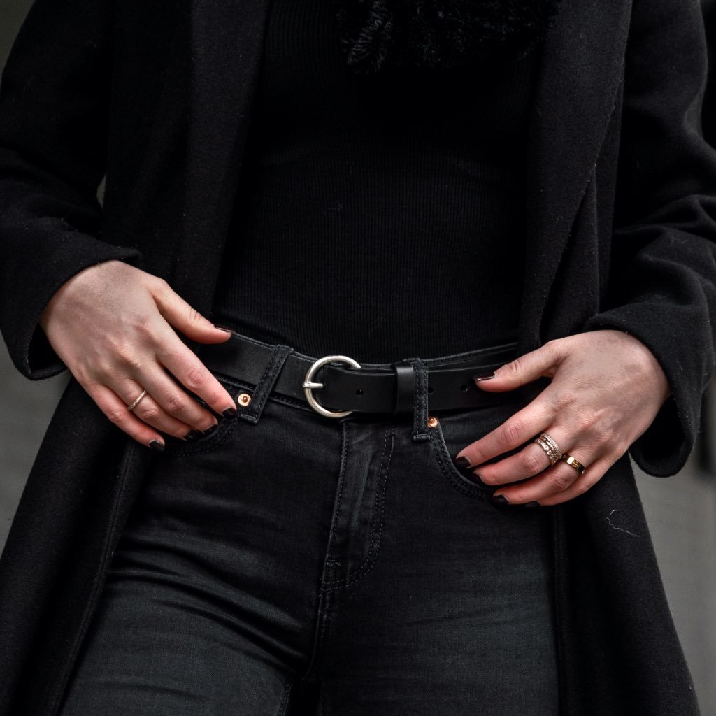 Thursday Circle Leather Women's Belts Black | AU130DFM