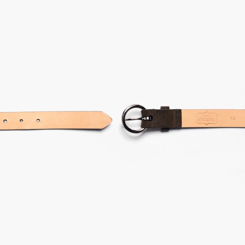 Thursday Circle Suede Women's Belts Olive | AU12QMA