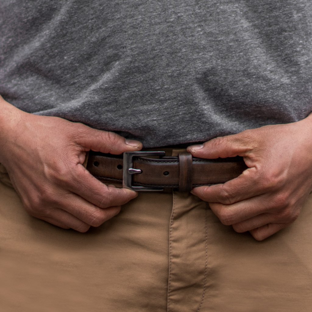 Thursday Classic Leather Men's Belts Coffee | AU30OKI