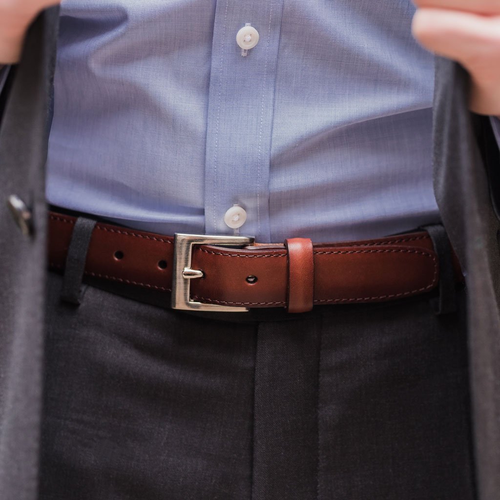 Thursday Classic Leather Resilient Men's Belts Brown | AU307KOR