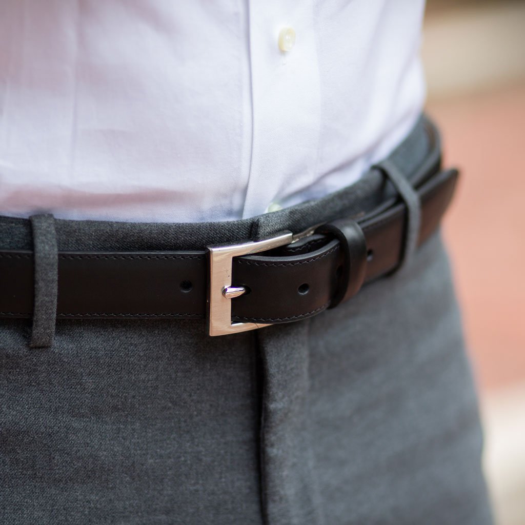 Thursday Classic Leather Rugged Men's Belts Black | AU303CTV