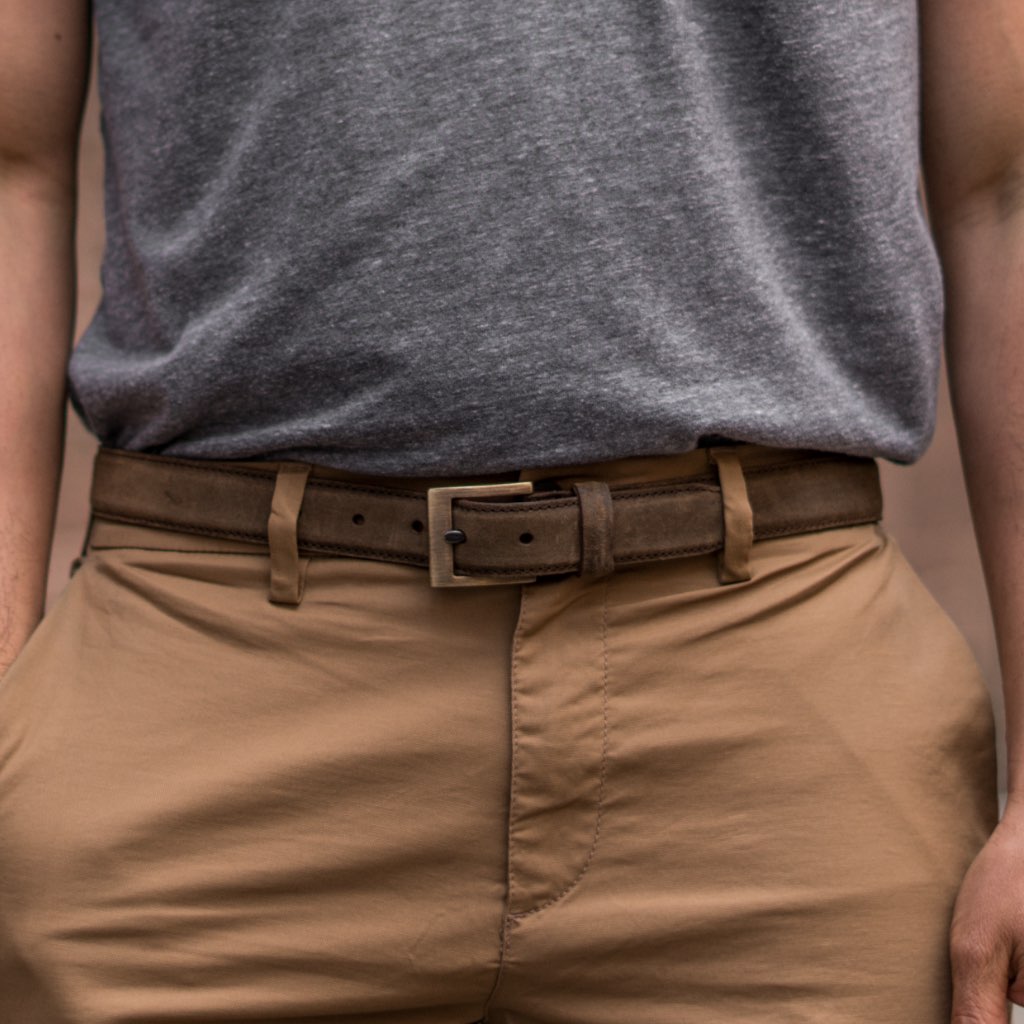 Thursday Classic Suede Men's Belts Brown | AU299MQZ