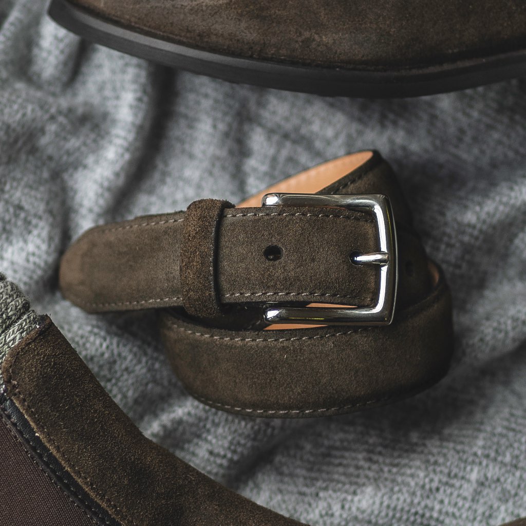 Thursday Classic Suede Women's Belts Olive | AU127HAP