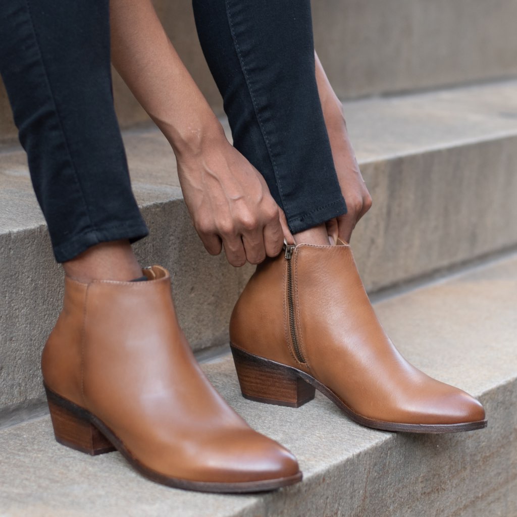 Thursday Downtown Leather Women's Booties Brown | AU167WNB