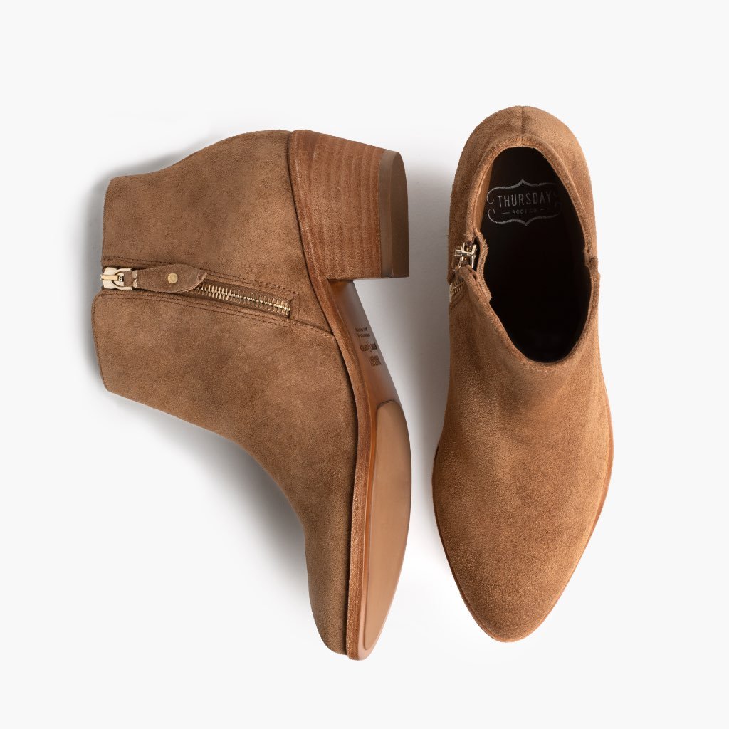 Thursday Downtown Suede Women's Booties Brown | AU164TCE