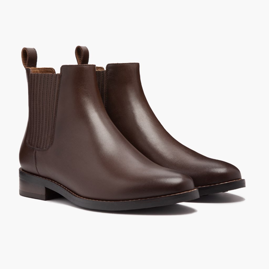 Thursday Dreamer Leather Women's Chelsea Boots Chocolate | AU22JPQ