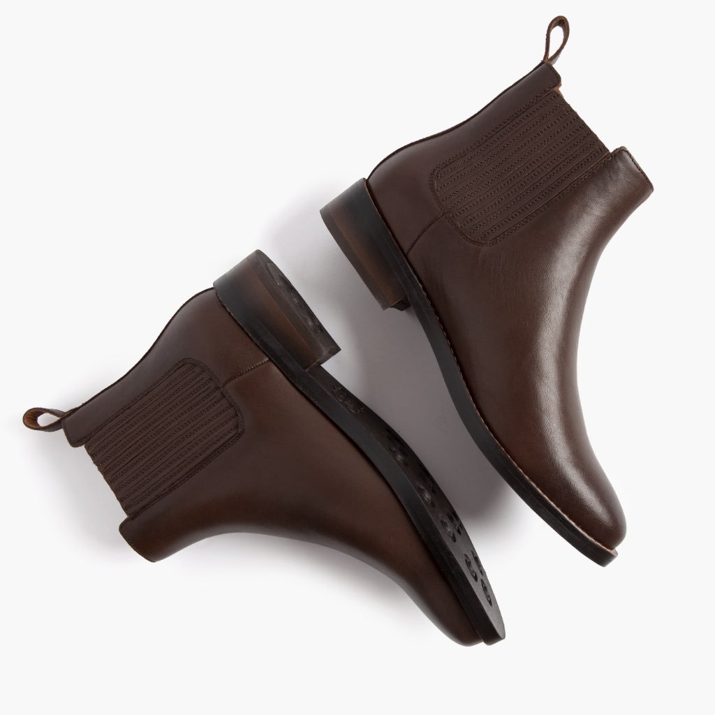 Thursday Dreamer Leather Women's Chelsea Boots Chocolate | AU22JPQ