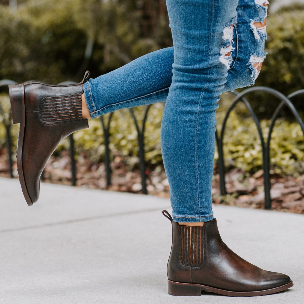 Thursday Dreamer Leather Women's Chelsea Boots Black / Coffee | AU232GSO