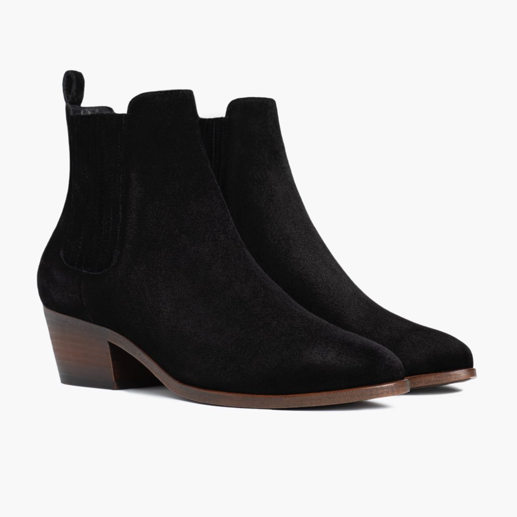 Thursday Dreamer Suede Women's Booties Black | AU162UZG