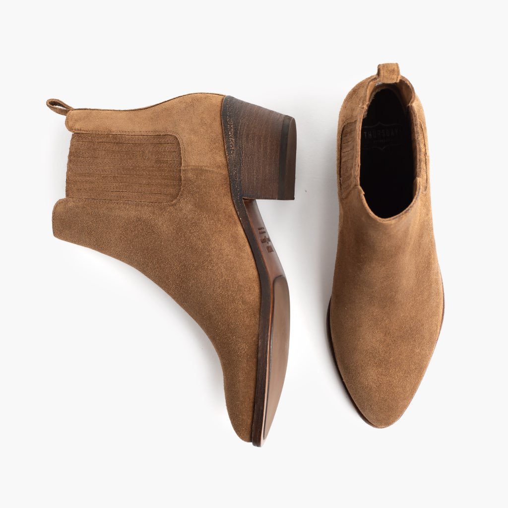 Thursday Dreamer Suede Women's Booties Coffee | AU161ILH