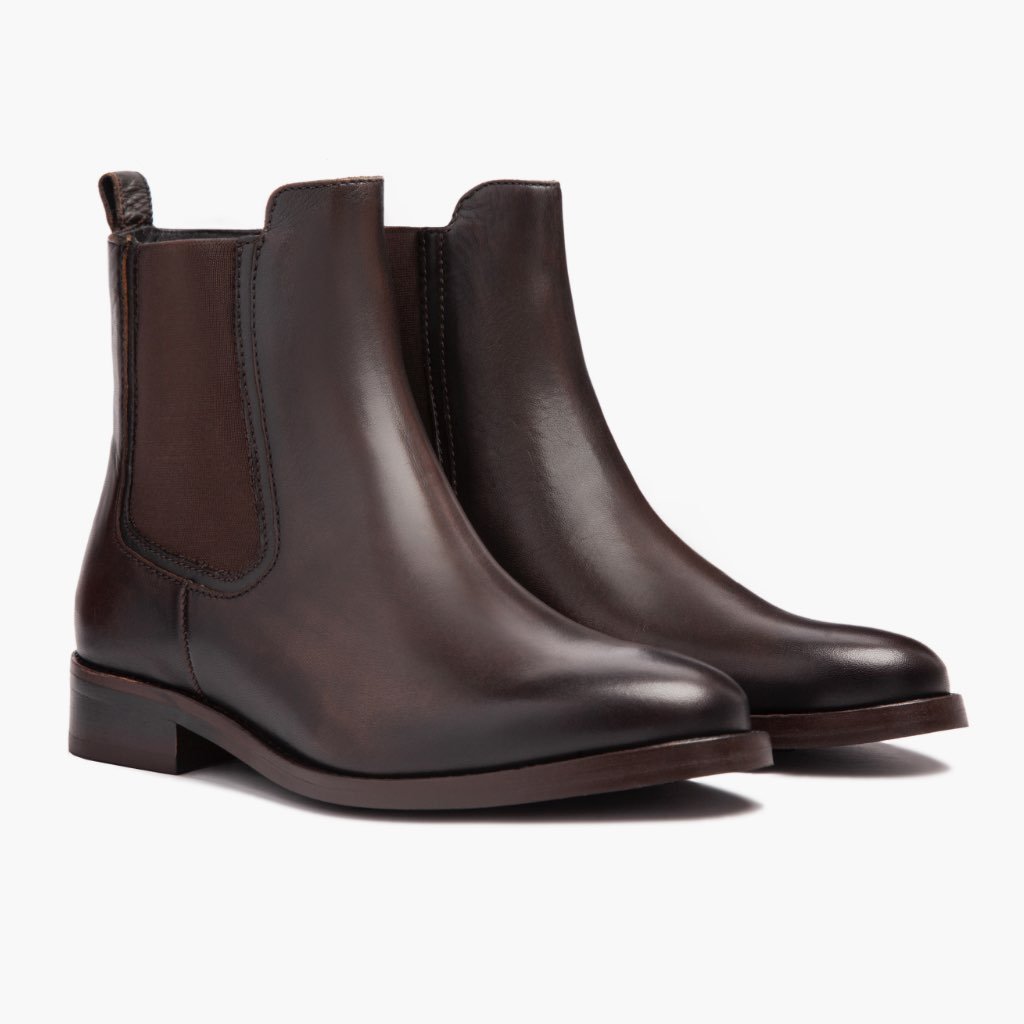 Thursday Duchess Leather Women's Chelsea Boots Coffee | AU224VRW