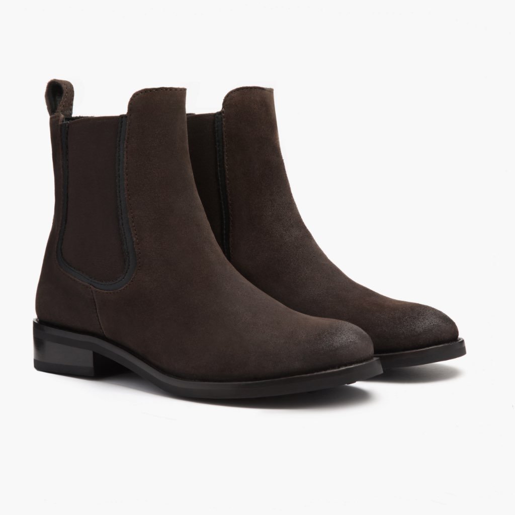 Thursday Duchess Suede Women's Chelsea Boots Dark / Brown | AU219WNB