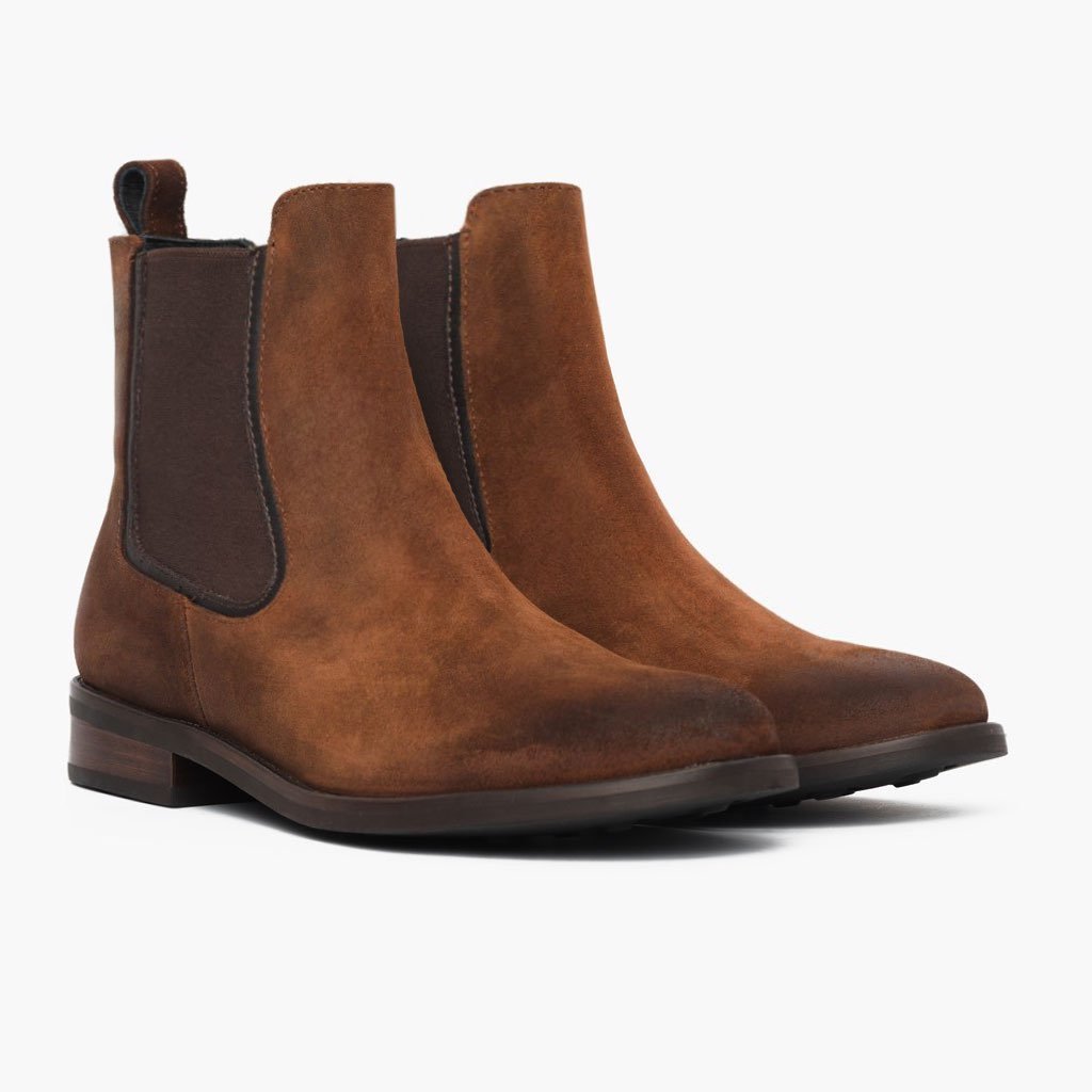 Thursday Duchess Suede Women's Chelsea Boots Coffee | AU222NWY