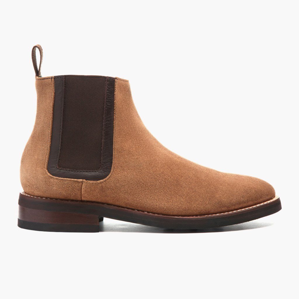 Thursday Duke Suede Men's Chelsea Boots Brown | AU91MQZ