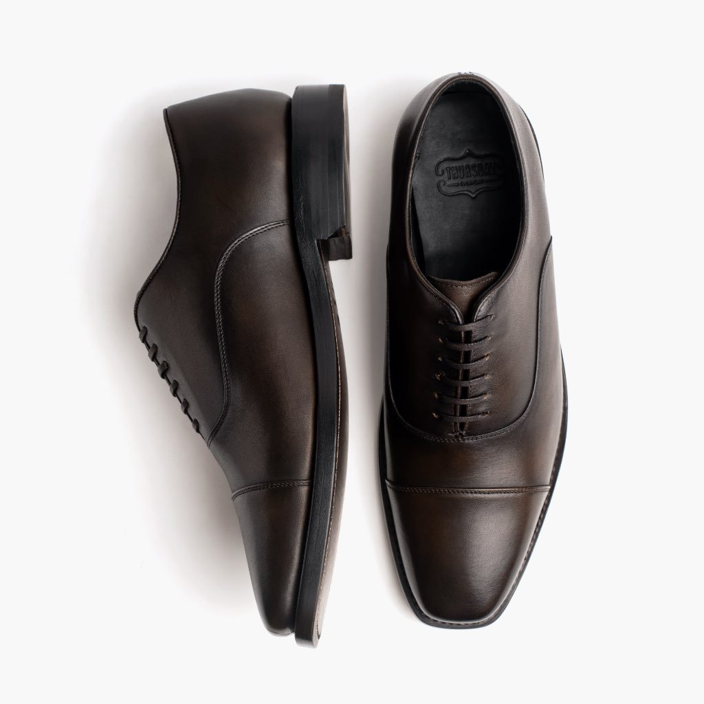 Thursday Executive Leather Classic Men's Dress Shoes Coffee | AU351MQZ