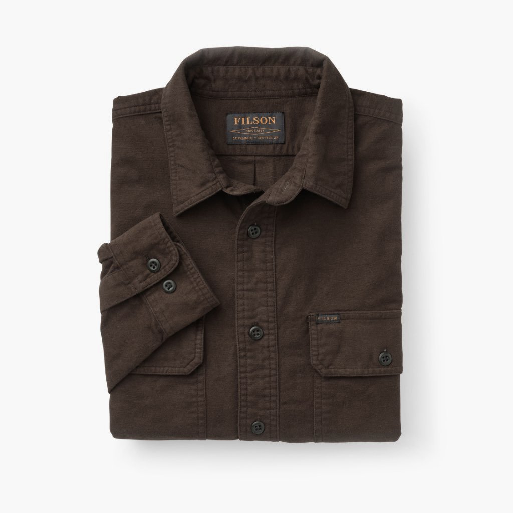 Thursday Field Flannel Cotton Men's Shirts Coffee | AU319YXF