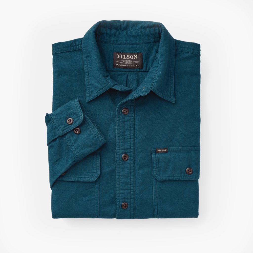 Thursday Field Flannel Cotton Men's Shirts Blue | AU31ILH