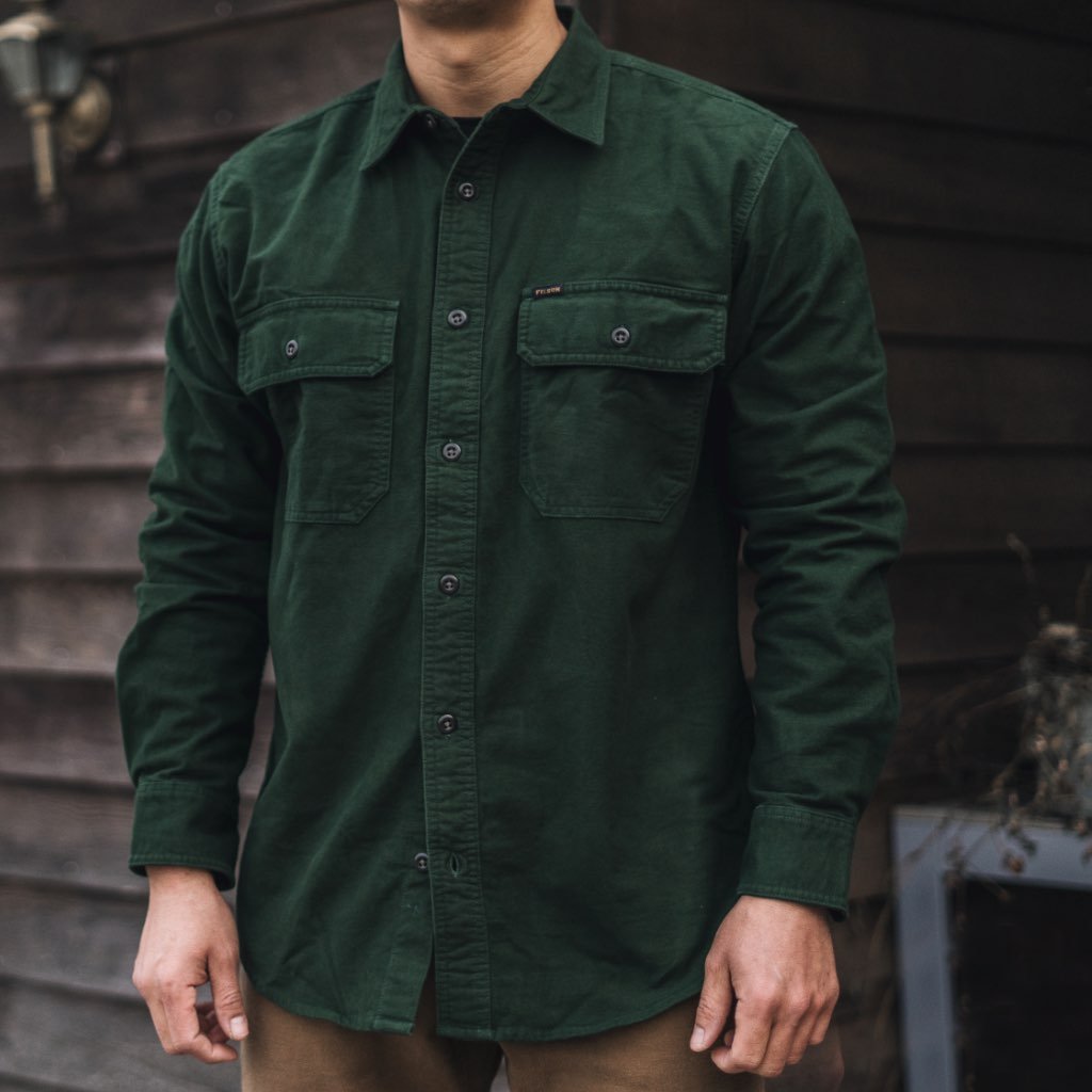 Thursday Field Flannel Cotton Men's Shirts Green | AU320TCE