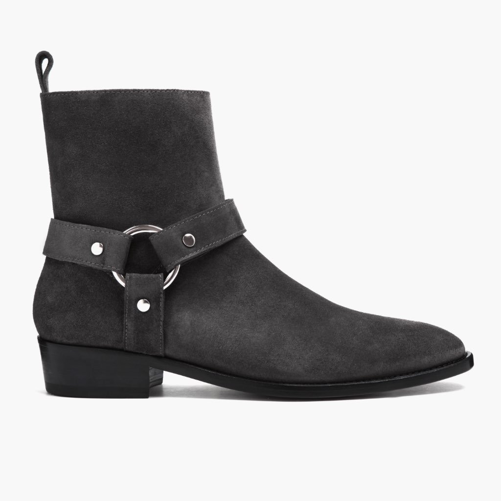 Thursday Harness Suede Men's Chelsea Boots Grey | AU87RVD