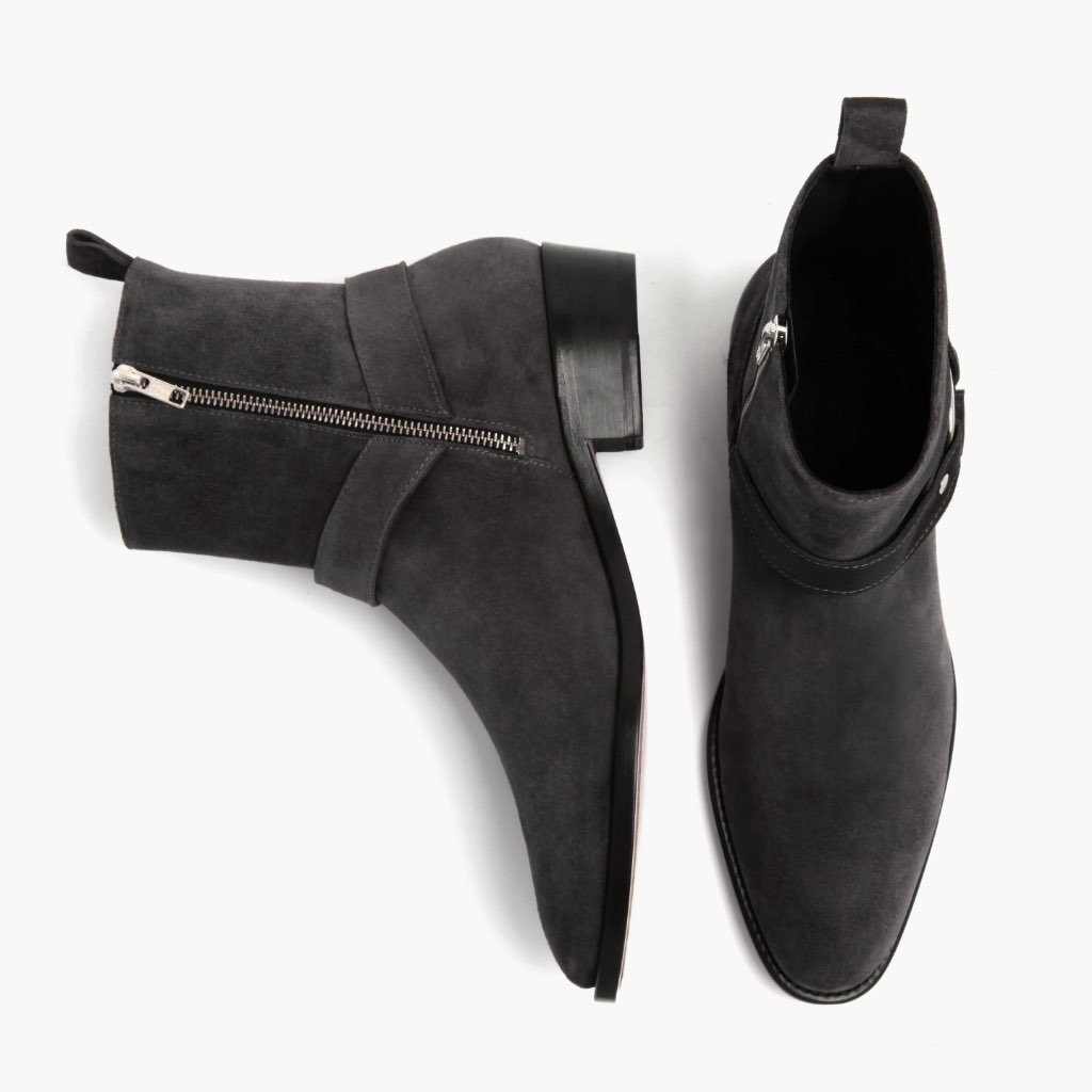 Thursday Harness Suede Men's Chelsea Boots Grey | AU87RVD