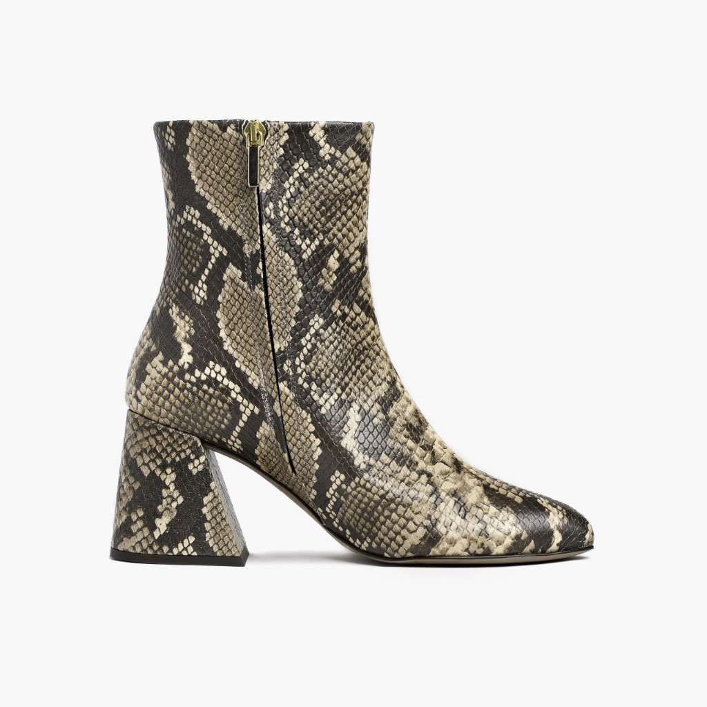 Thursday Heartbreaker Leather Women's Booties Snake | AU15BEX