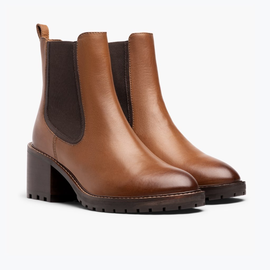 Thursday Knockout Leather Women's Chelsea Boots Brown | AU213ILH