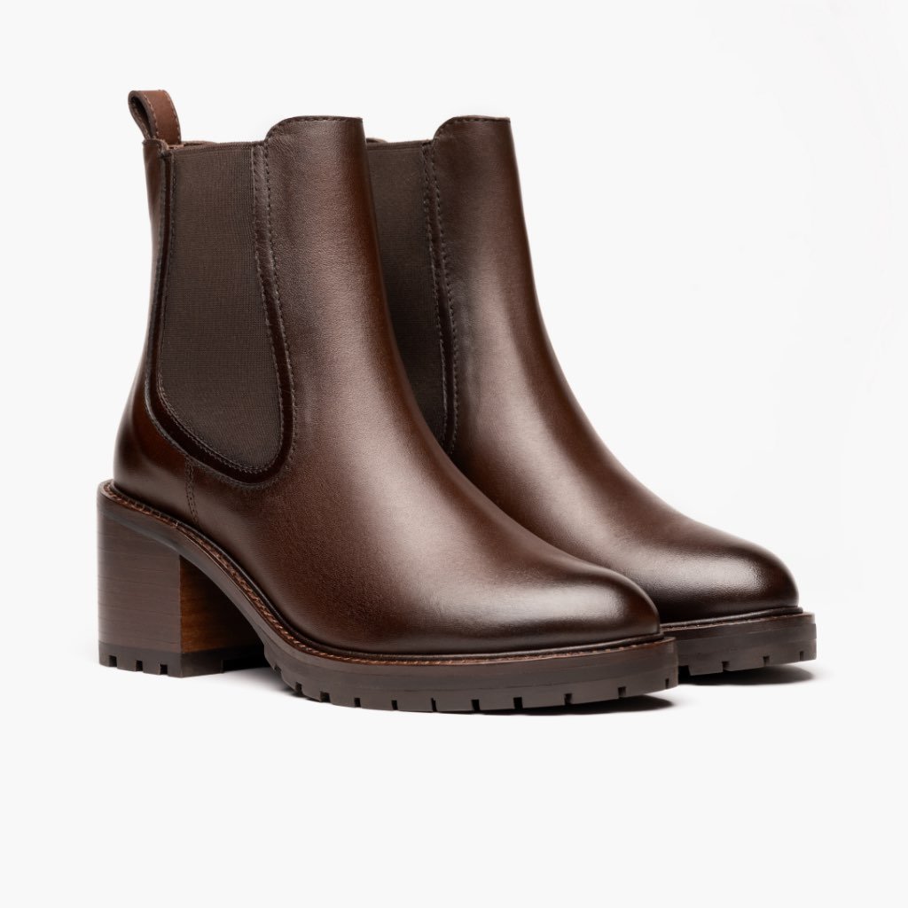 Thursday Knockout Leather Women's Chelsea Boots Coffee | AU215YXF