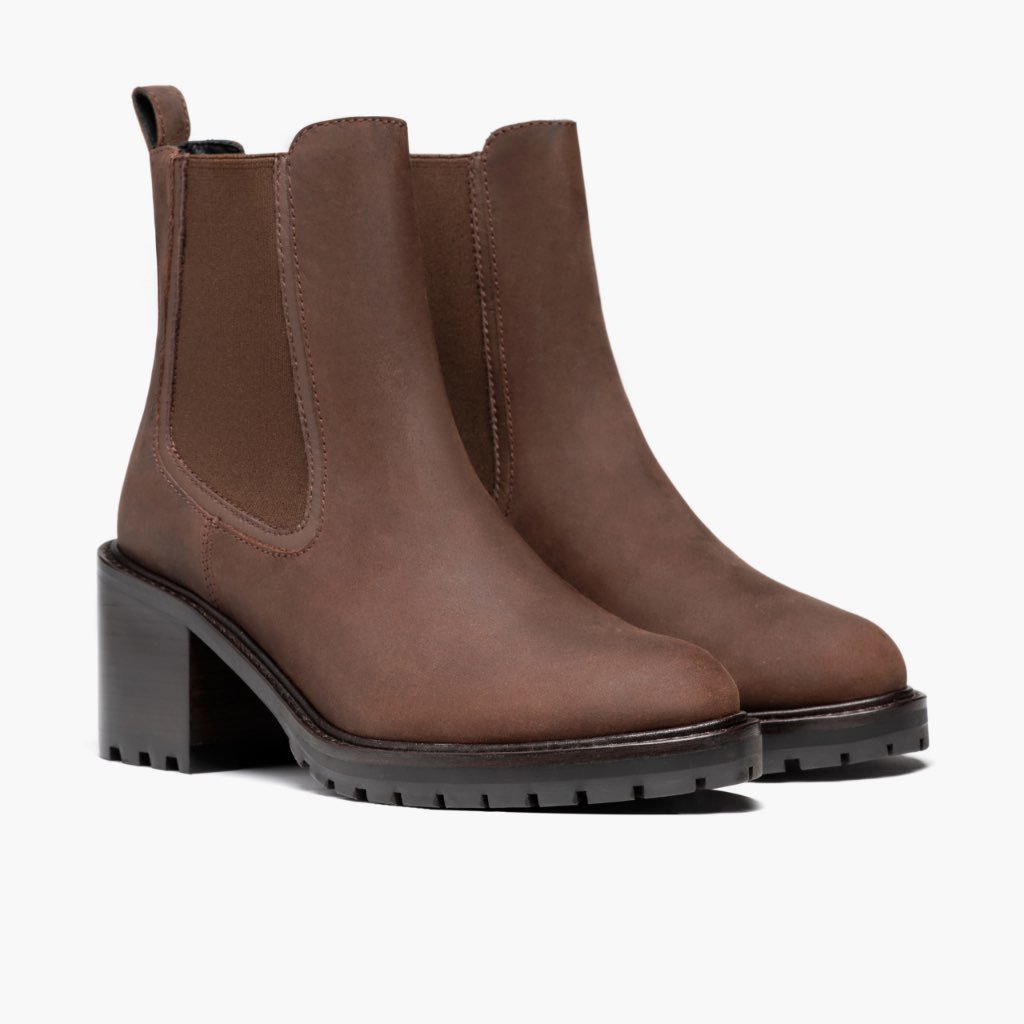 Thursday Knockout Leather Women's Chelsea Boots Chocolate | AU216TCE