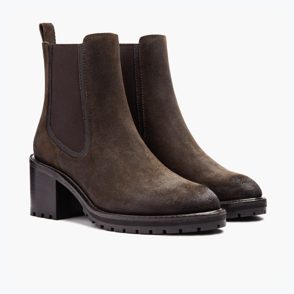 Thursday Knockout Suede Women's Chelsea Boots Olive | AU210AHK