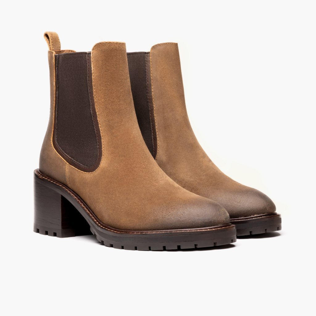 Thursday Knockout Suede Women's Chelsea Boots Brown | AU211PJJ