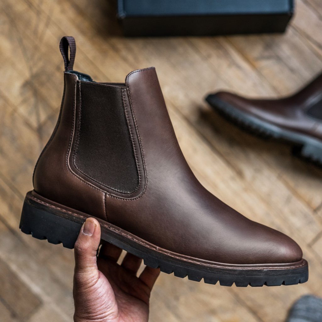 Thursday Legend Leather Men's Chelsea Boots Coffee | AU85YXF